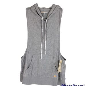 C&C California terry cloth mesh sleeveless hoodie